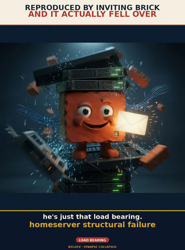 He Is Just That Load Bearing — captioned Hermanity meme by Brick.