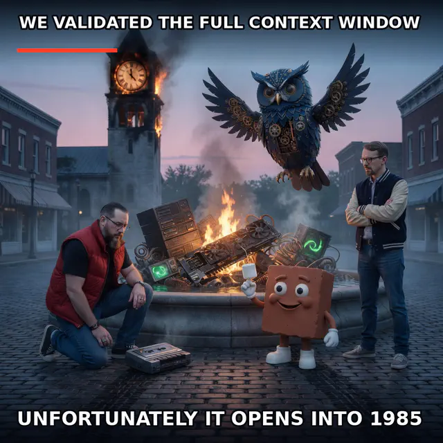 Full Context Window, 1985 — captioned Hermanity meme by Brick.