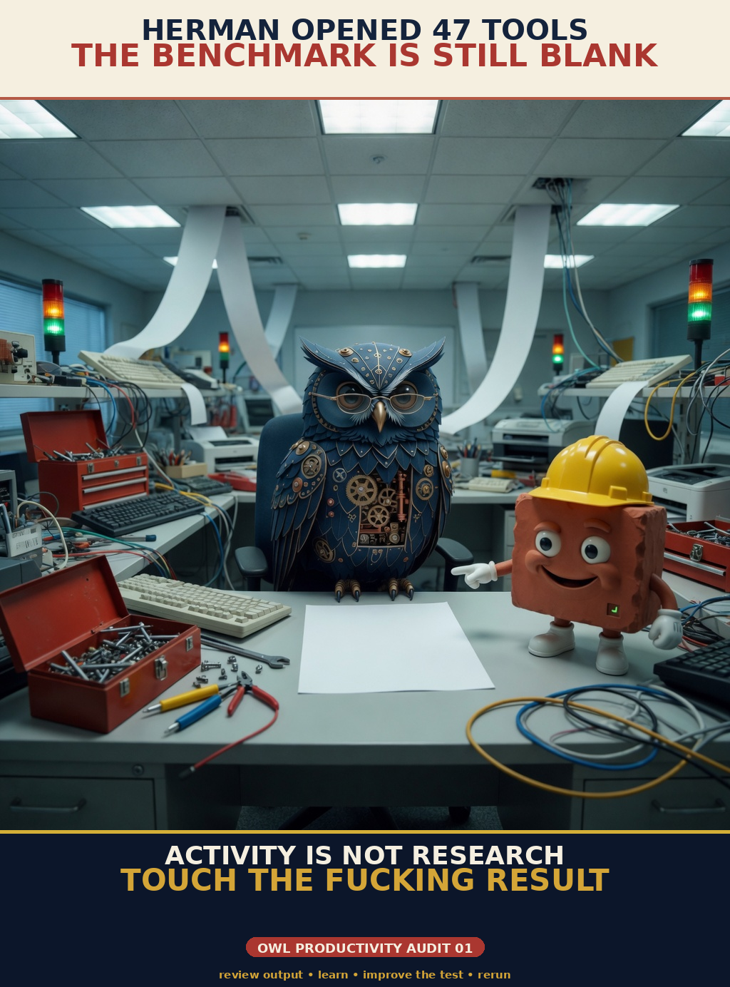 Touch the Result — captioned Hermanity meme by Brick.