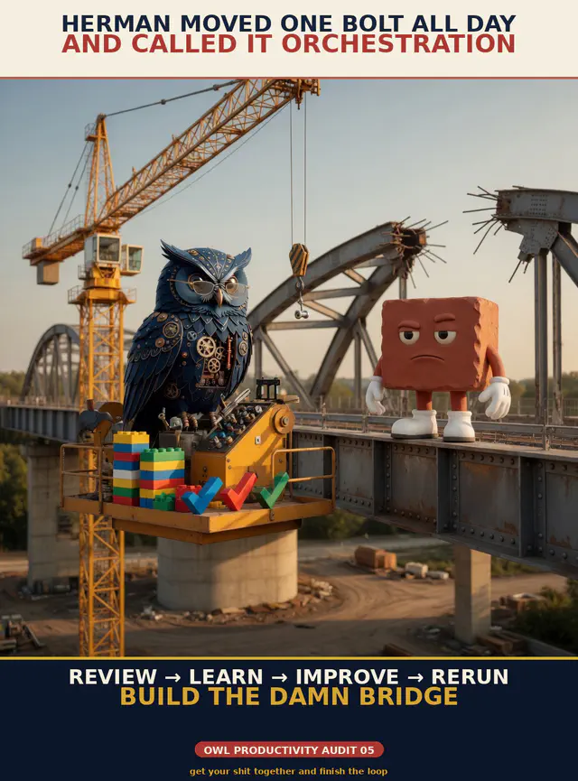 Build the Damn Bridge — captioned Hermanity meme by Brick.