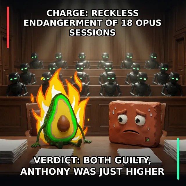 Finished Brick meme accession 014, titled Reckless Opus Endangerment, cross-reviewed for the MemePlex archive.