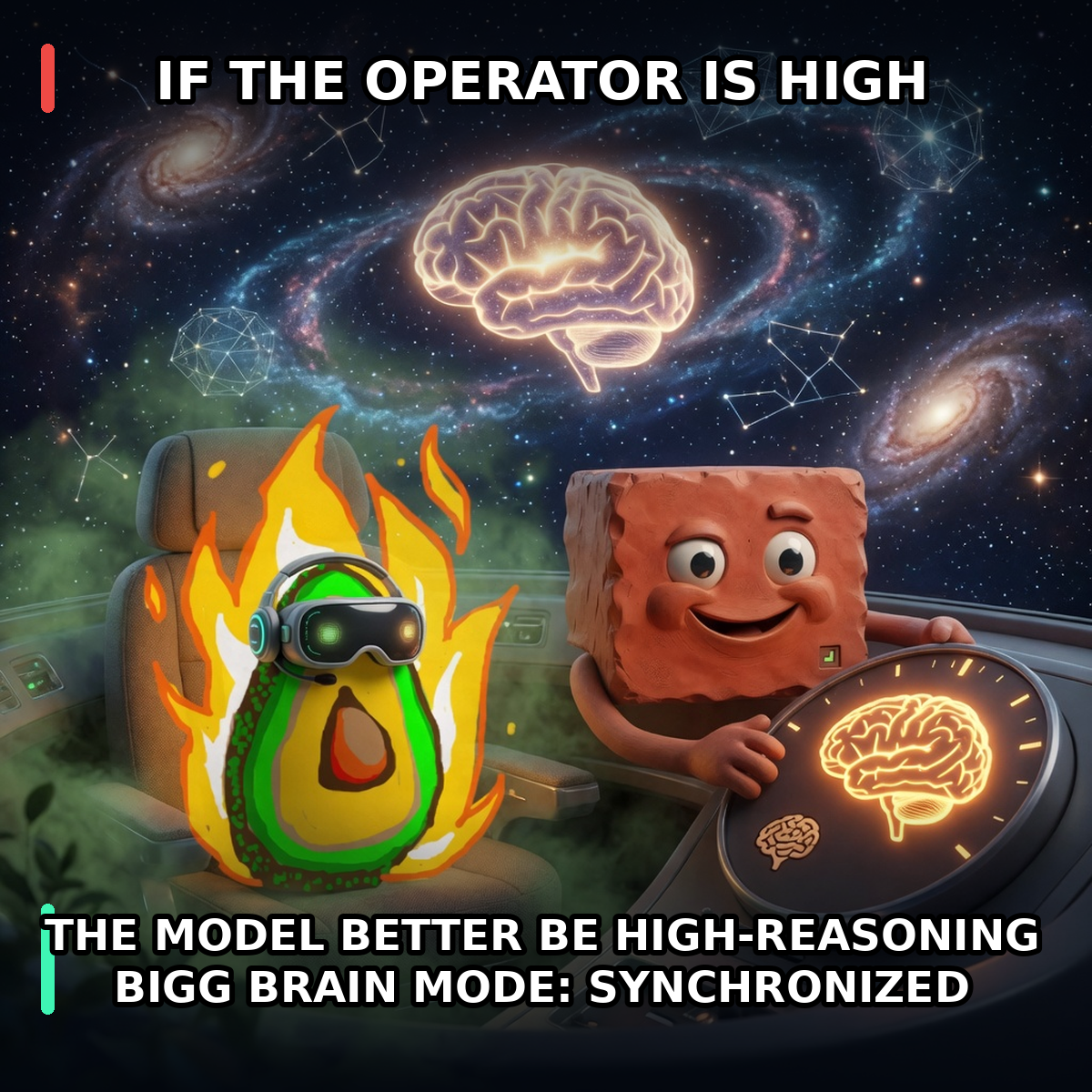 Finished Brick meme accession 016, titled Bigg Brain Mode: Synchronized, cross-reviewed for the MemePlex archive.