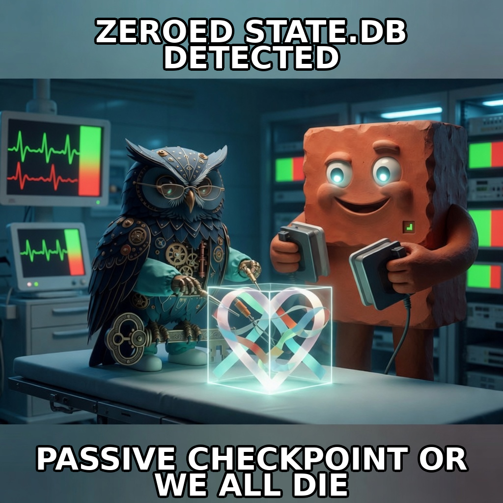 Finished Brick meme accession 019, titled 04 Statedb Open Heart, cross-reviewed for the MemePlex archive.