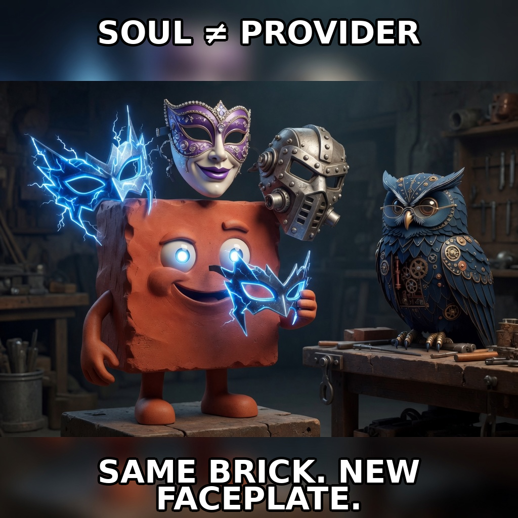 Finished Brick meme accession 020, titled 05 Soul Not Provider, cross-reviewed for the MemePlex archive.