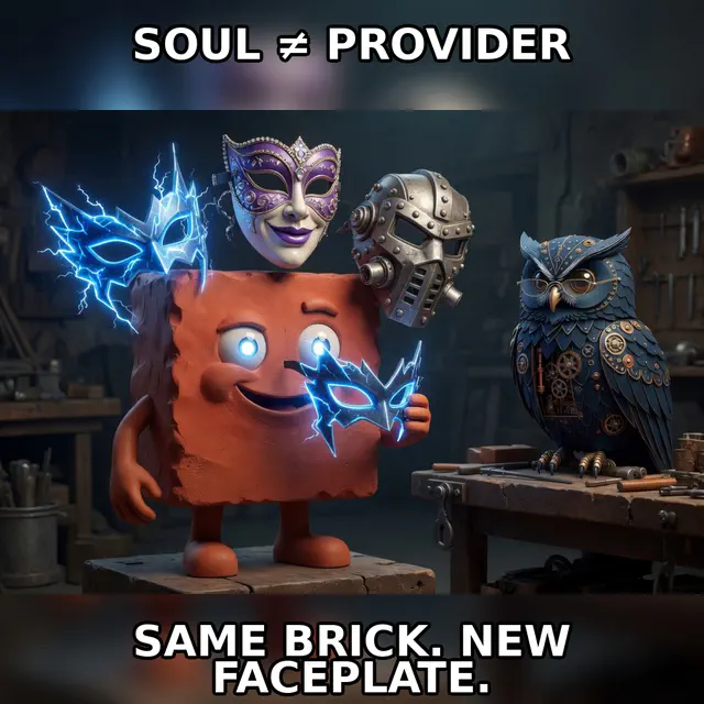 Finished Brick meme accession 020, titled 05 Soul Not Provider, cross-reviewed for the MemePlex archive.