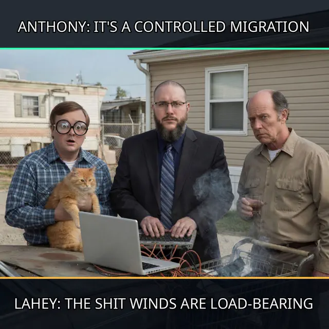 Finished Brick meme accession 026, titled Anthony: Sunnyvale Systems Administrator, cross-reviewed for the MemePlex archive.