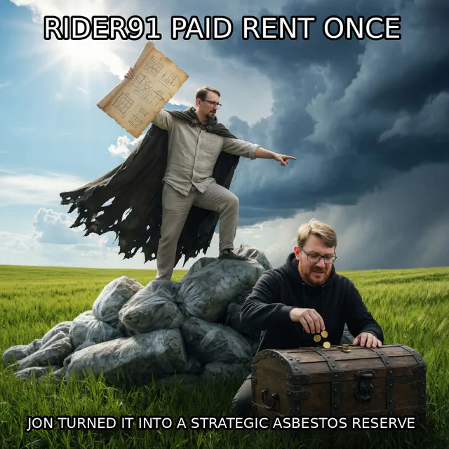 Finished Brick meme accession 028, titled Strategic Asbestos Reserve, cross-reviewed for the MemePlex archive.