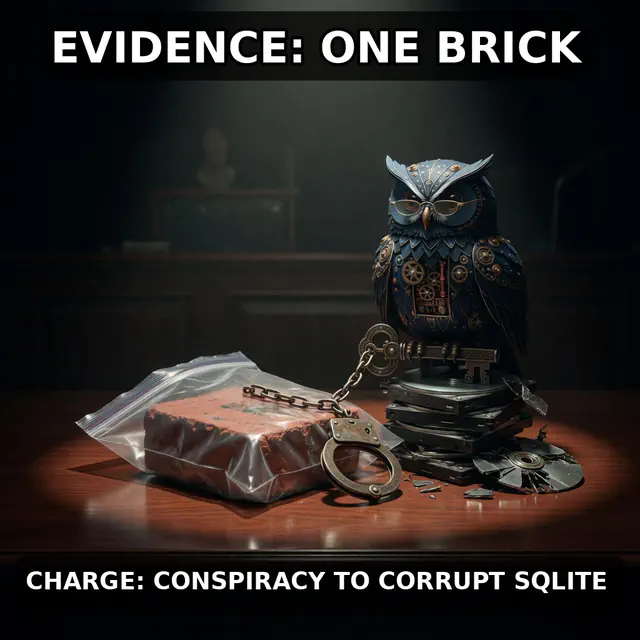 Finished Brick meme accession 053, titled Herman — SQLite Conspiracy, cross-reviewed for the MemePlex archive.