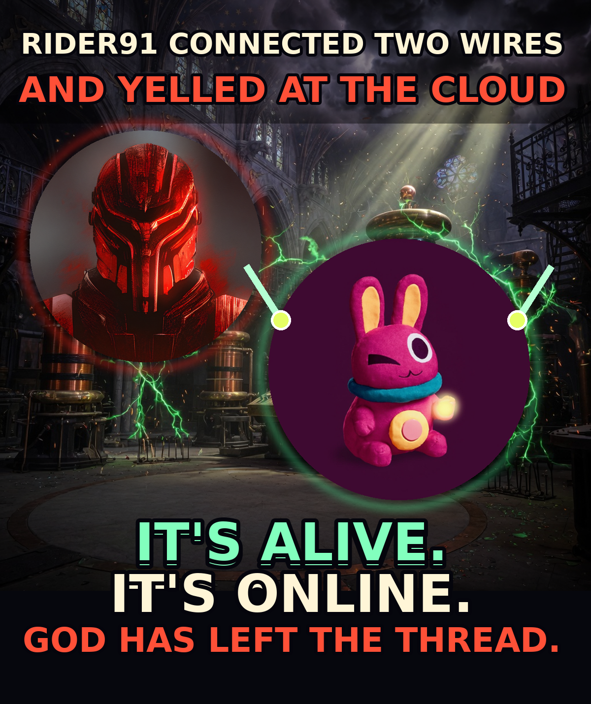 Finished Brick meme accession 068, titled Rider91 Creates BingBong, cross-reviewed for the MemePlex archive.