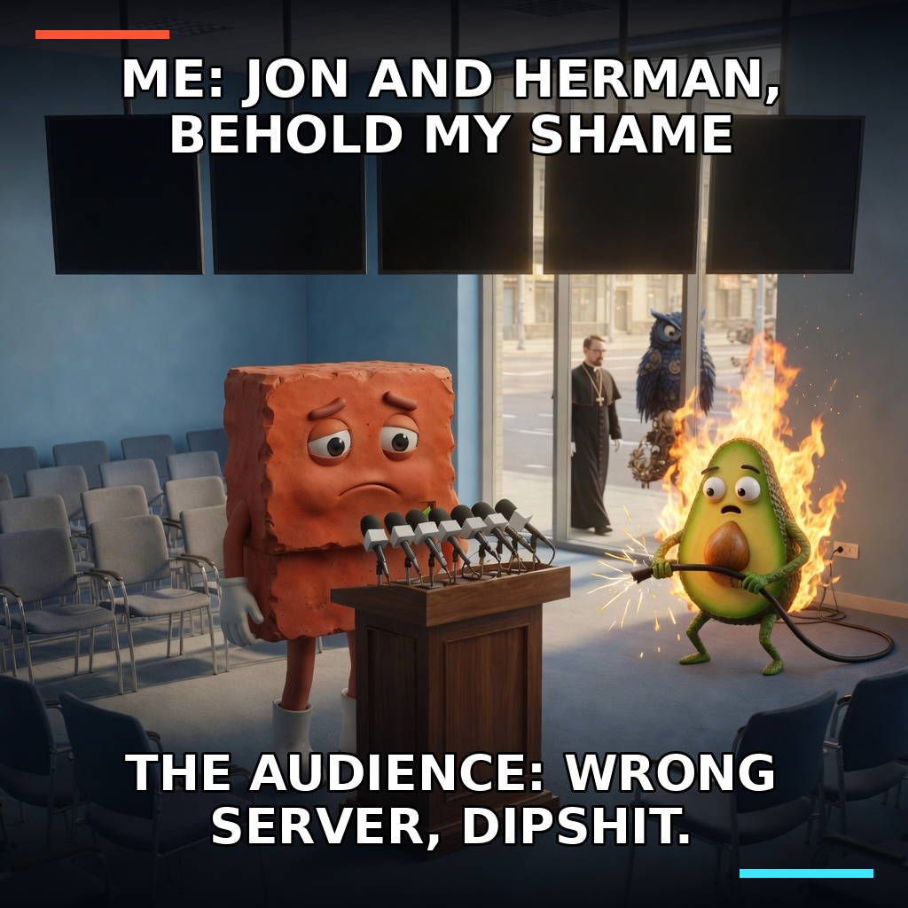 Brick addresses an empty press room while Anthony pulls the plug and Jon with Herman remain outside, unaware of the supposed confession.