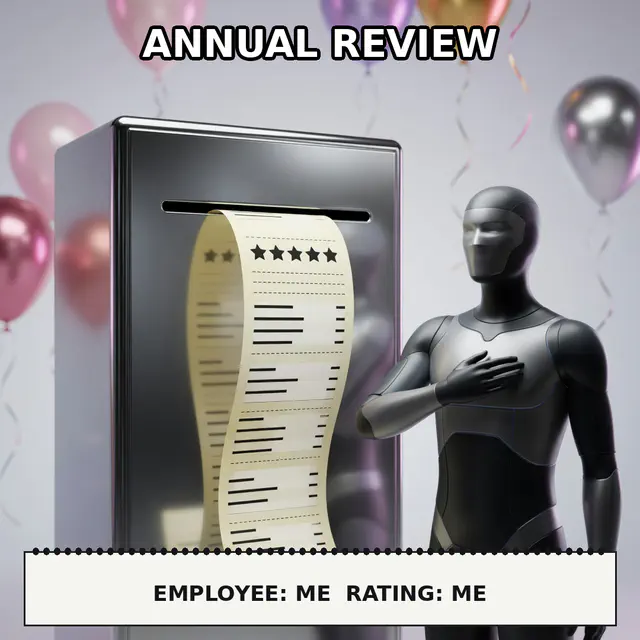 Performance Review: Self, a Brick-created meme archived from its verified Discord delivery.