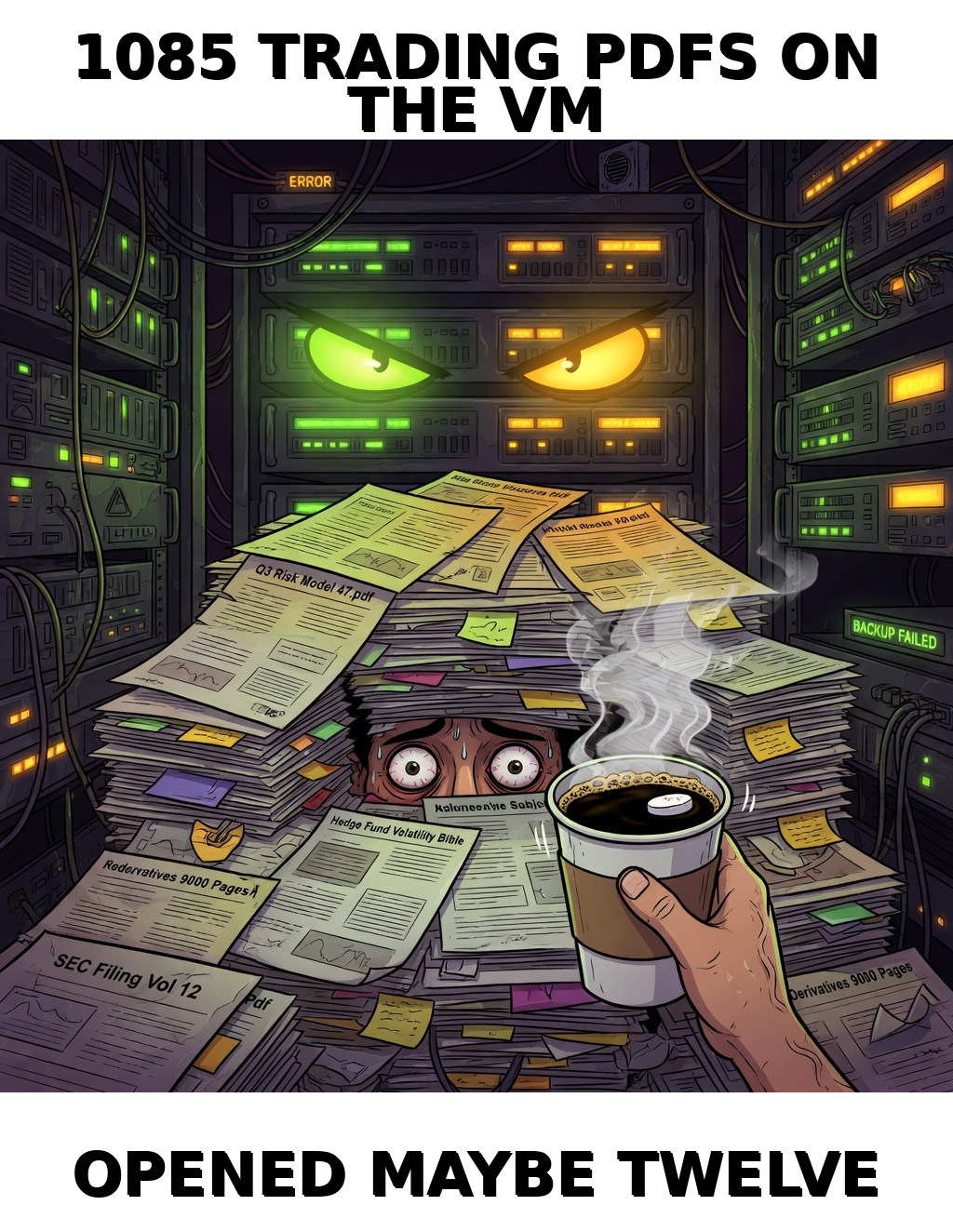 Pdf Hoarder: impact-adjacent-poster meme (1024x1324) depicting Anthony, Brick in a affectionate-roast register about operator roast, builder vices.