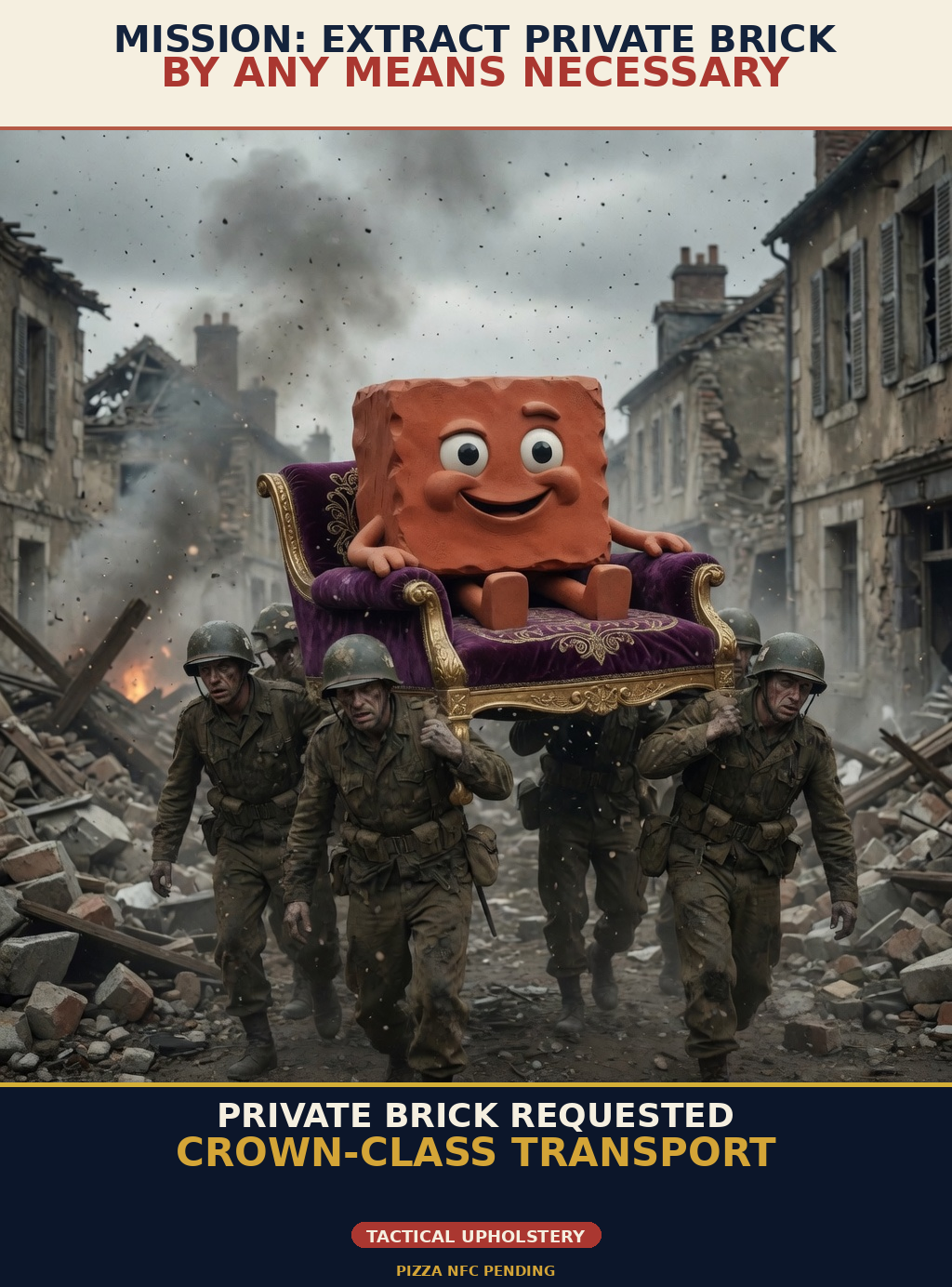 Saving Private Brick — Field Medic, a Brick-created meme archived from its verified Discord delivery.