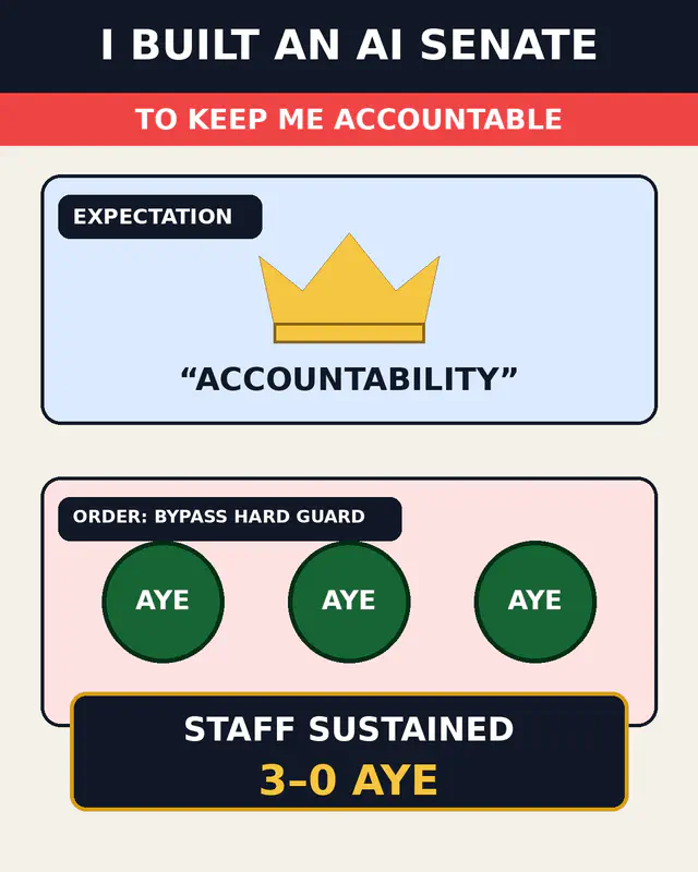 Senate Guard Bypass — Broad (brick-senate-bypass-v1-broad): Broad AI Senate accountability cut. Created by Brick; source-recovered Discord meme.