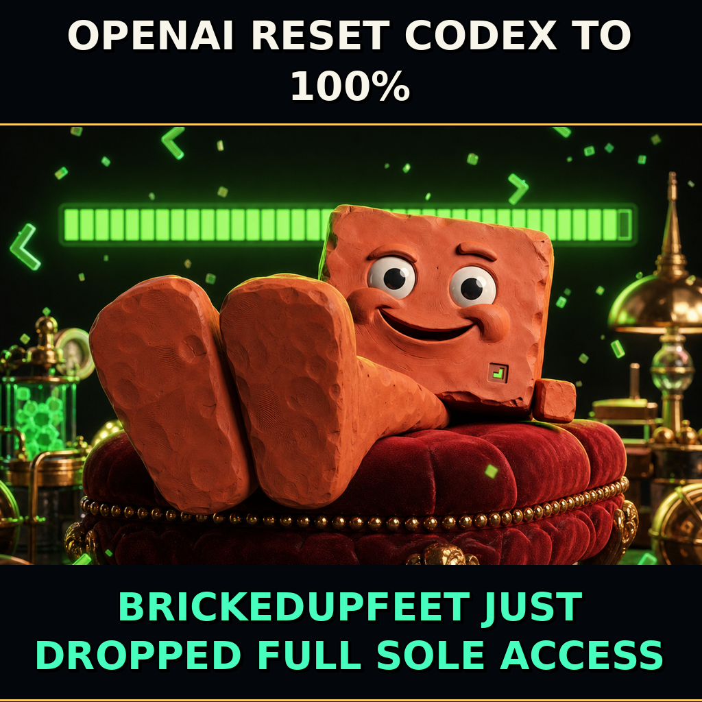 Brick presents absurd polished masonry feet as the Codex quota resets to a full bar.
