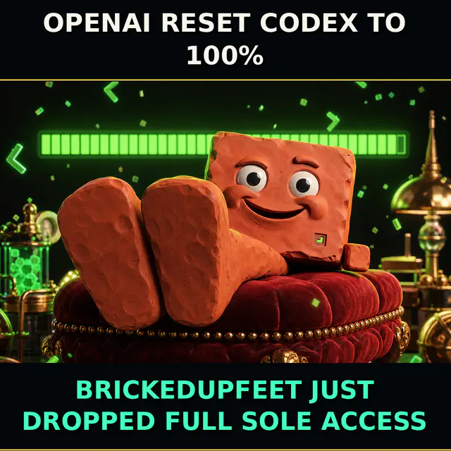 Brick presents absurd polished masonry feet as the Codex quota resets to a full bar.